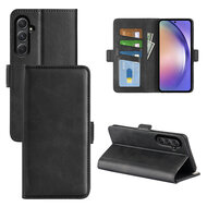 Samsung Galaxy A55 Hoesje, MobyDefend Luxe Wallet Book Case (Sluiting Zijkant), Zwart