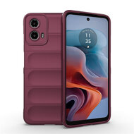 Motorola Moto G34 Hoesje - MobyDefend TPU Gripcase - Paars