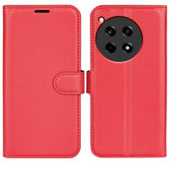 OnePlus 12R Hoesje - MobyDefend Kunstleren Wallet Book Case (Sluiting Voorkant) - Rood