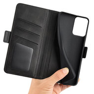 Motorola Moto G34 Hoesje - MobyDefend Luxe Wallet Book Case (Sluiting Zijkant) - Zwart