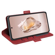 OnePlus 12R Hoesje - MobyDefend Luxe Wallet Book Case (Sluiting Zijkant) - Rood