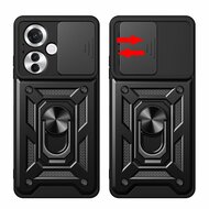 Oppo Reno 11F Hoesje - MobyDefend Pantsercase Met Draaibare Ring - Rood