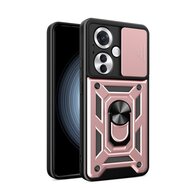Oppo Reno 11F Hoesje - MobyDefend Pantsercase Met Draaibare Ring - Ros&eacute;