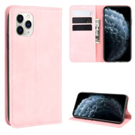 iPhone 11 Pro Hoesje - Luxe Wallet Bookcase (Magnetische Sluiting) - Roze