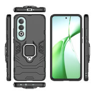 OnePlus Nord CE 4 Hoesje - MobyDefend Dubbelgelaagde Pantsercase Met Standaard - Blauw
