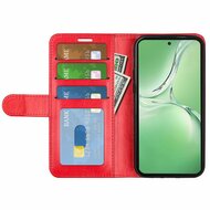 OnePlus Nord CE 4 Hoesje - MobyDefend Wallet Book Case (Sluiting Achterkant) - Rood