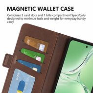 OnePlus Nord CE 4 Hoesje - MobyDefend Luxe Wallet Book Case (Sluiting Zijkant) - Lichtbruin