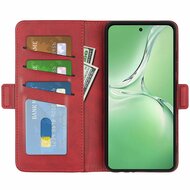OnePlus Nord CE 4 Hoesje - MobyDefend Luxe Wallet Book Case (Sluiting Zijkant) - Rood