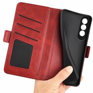OnePlus Nord CE 4 Hoesje - MobyDefend Luxe Wallet Book Case (Sluiting Zijkant) - Rood