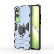 OnePlus Nord CE 4 Lite Hoesje - MobyDefend Dubbelgelaagde Pantsercase Met Standaard - Blauw