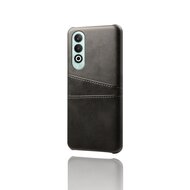 OnePlus Nord CE 4 Hoesje - MobyDefend Lederen Backcover Met Vakjes Voor Pasjes - Zwart