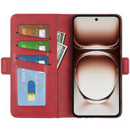 Oppo Reno12 Hoesje - MobyDefend Luxe Wallet Book Case (Sluiting Zijkant) - Rood