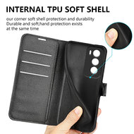 Oppo Reno12 Hoesje - MobyDefend Kunstleren Wallet Book Case (Sluiting Voorkant) - Zwart