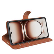 Oppo Reno12 Hoesje - MobyDefend Kunstleren Wallet Book Case (Sluiting Voorkant) - Bruin