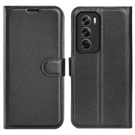 Oppo Reno12 Pro Hoesje - MobyDefend Kunstleren Wallet Book Case (Sluiting Voorkant) - Zwart