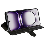 Oppo Reno12 Pro Hoesje - MobyDefend Wallet Book Case (Sluiting Achterkant) - Zwart