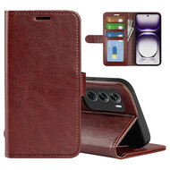 Oppo Reno12 Pro Hoesje - MobyDefend Wallet Book Case (Sluiting Achterkant) - Bruin