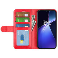 OnePlus Nord CE 4 Lite Hoesje - MobyDefend Wallet Book Case (Sluiting Achterkant) - Rood