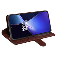 OnePlus Nord CE 4 Lite Hoesje - MobyDefend Wallet Book Case (Sluiting Achterkant) - Bruin