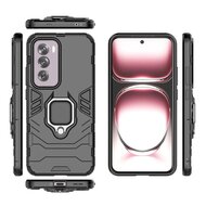 Oppo Reno12 Pro Hoesje - MobyDefend Dubbelgelaagde Pantsercase Met Standaard - Zwart