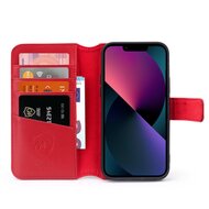 iPhone 13 Hoesje - Luxe MobyDefend Wallet Bookcase - Rood
