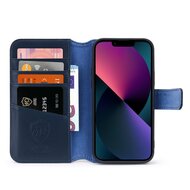 iPhone 13 Hoesje - Luxe MobyDefend Wallet Bookcase - Blauw