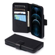 iPhone 12 / iPhone 12 Pro Hoesje - Luxe MobyDefend Wallet Bookcase - Zwart