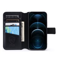 iPhone 12 / iPhone 12 Pro Hoesje - Luxe MobyDefend Wallet Bookcase - Zwart