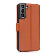Samsung Galaxy S21 FE Hoesje - Luxe MobyDefend Wallet Bookcase - Lichtbruin