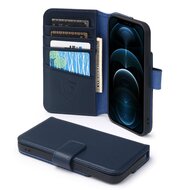 iPhone 12 / iPhone 12 Pro Hoesje - Luxe MobyDefend Wallet Bookcase - Blauw