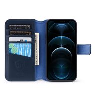 iPhone 12 / iPhone 12 Pro Hoesje - Luxe MobyDefend Wallet Bookcase - Blauw