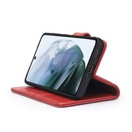 Samsung Galaxy S21 FE Hoesje - Luxe MobyDefend Wallet Bookcase - Rood