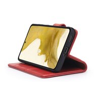 Samsung Galaxy S22 Hoesje - Luxe MobyDefend Wallet Bookcase - Rood