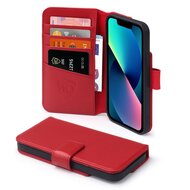 iPhone 13 Mini Hoesje - Luxe MobyDefend Wallet Bookcase - Rood