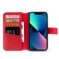 iPhone 13 Mini Hoesje - Luxe MobyDefend Wallet Bookcase - Rood