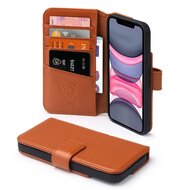 iPhone 11 Hoesje - Luxe MobyDefend Wallet Bookcase - Lichtbruin