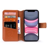 iPhone 11 Hoesje - Luxe MobyDefend Wallet Bookcase - Lichtbruin