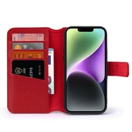 iPhone 14 Hoesje - Luxe MobyDefend Wallet Bookcase - Rood
