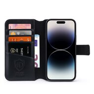 iPhone 14 Pro Hoesje - Luxe MobyDefend Wallet Bookcase - Zwart