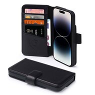 iPhone 14 Pro Hoesje - Luxe MobyDefend Wallet Bookcase - Zwart