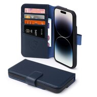 iPhone 14 Pro Hoesje - Luxe MobyDefend Wallet Bookcase - Blauw