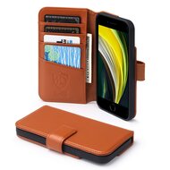 iPhone SE (2020/2022) / iPhone 7 / iPhone 8 Hoesje - Luxe MobyDefend Wallet Bookcase - Lichtbruin