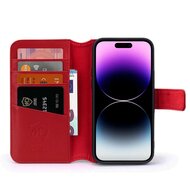 iPhone 14 Pro Max Hoesje - Luxe MobyDefend Wallet Bookcase - Rood