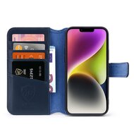 iPhone 14 Plus Hoesje - Luxe MobyDefend Wallet Bookcase - Blauw