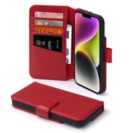 iPhone 14 Plus Hoesje - Luxe MobyDefend Wallet Bookcase - Rood