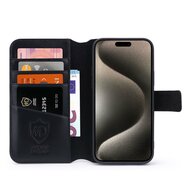 iPhone 15 Pro Max Hoesje - Luxe MobyDefend Wallet Bookcase - Zwart