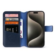 iPhone 15 Pro Max Hoesje - Luxe MobyDefend Wallet Bookcase - Blauw