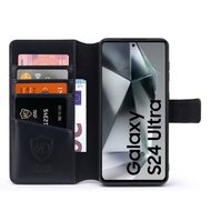 Samsung Galaxy S24 Ultra Hoesje - Luxe MobyDefend Wallet Bookcase - Zwart