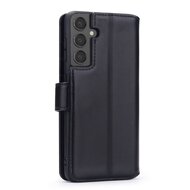 Samsung Galaxy S24 Hoesje - Luxe MobyDefend Wallet Bookcase - Zwart