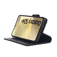 Samsung Galaxy S24 Plus (S24+) Hoesje - Luxe MobyDefend Wallet Bookcase - Zwart